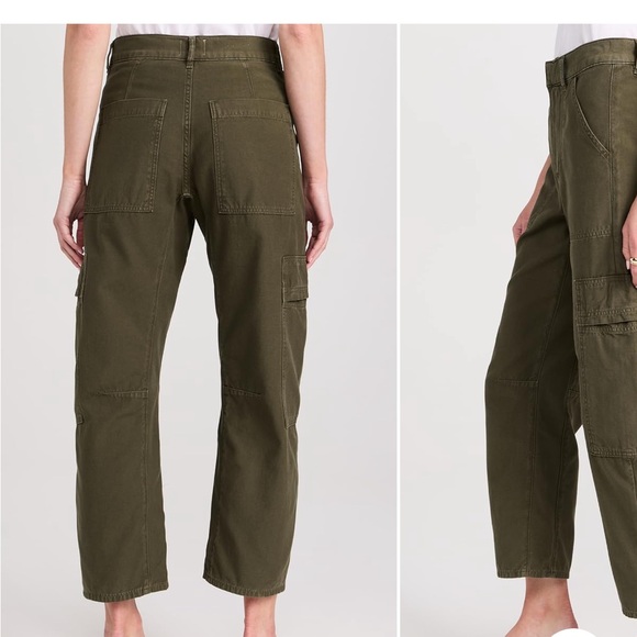 WORN ONCE Citizens of Humanity Marcelle Olive Green Cargo Utility Pants - Picture 3 of 13